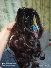 Extensiones de Cabello para mujer, coletas con ondas, 14 pulgadas, pelo sintético Rubio, extensión Natural