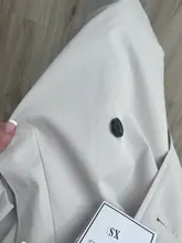 Gabardina larga con doble botonadura para mujer, abrigo ajustado con cinturón, ropa de primavera otoño