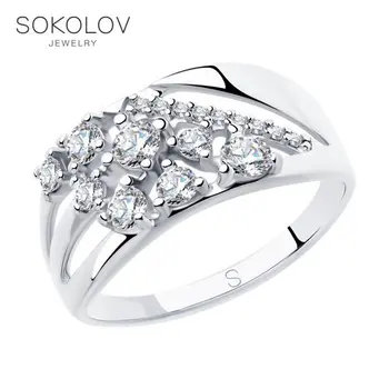 

SOKOLOV ring with cubic silver fashion jewelry 925 women's/men's, male/female, women's male
