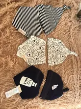 Baby-Hats Caps Newborn 0-6-Months 100%Cotton Printed for 3pcs-Per-Lot KF268