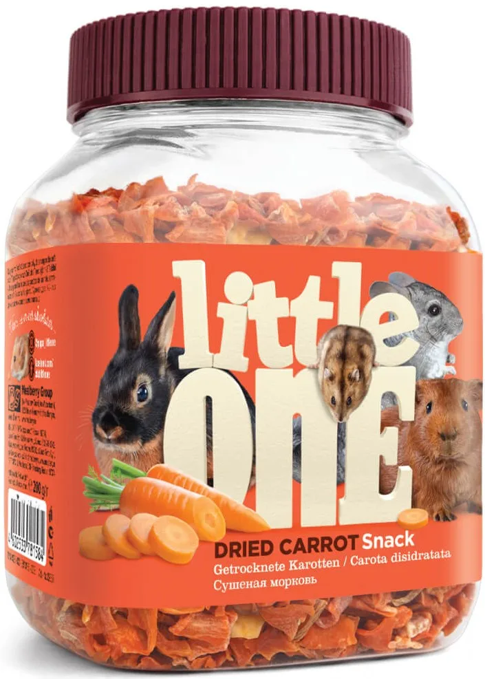 Little One Сушеная морковь для грызунов(200 г