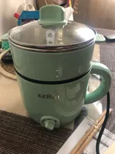 Mini máquina de Cocina eléctrica multifunción para el hogar, olla caliente de una sola/doble capa, olla de arroz multieléctrica, sartén antiadherente, 220V