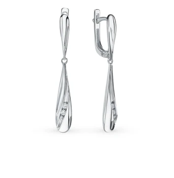 

Gold earrings with diamonds sunlight sample 585