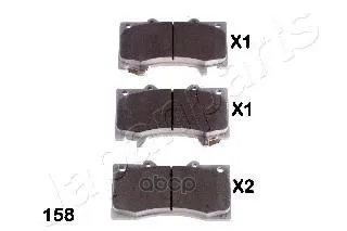 Колодки Тормозные Nissan Patrol Y62 10- Передние Japanparts Pa158af Japanparts арт. PA158AF