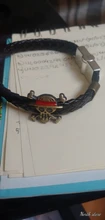 Pulsera de Anime de One Piece, brazalete de lapislázuli, cara sonriente, Trafalgar Law