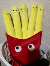 Muy bonita smile-almohada realista para patatas fritas, juguetes de peluche, muñecas interesantes, regalo de cumpleaños