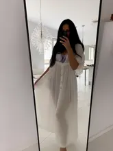 Sexy Bikini-ups blanco túnica Casual verano playa vestido elegante de las mujeres de talla grande ropa de playa traje de baño cubrir Q1208