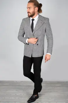 

DeepSEA Black Shawl Collar Inner Back Furry Stamp Coat 2001878