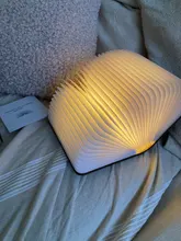 Table-Lamp Desk Led-Book Night-Light Wooden Magnetic Home-Decoration Foldable Creative