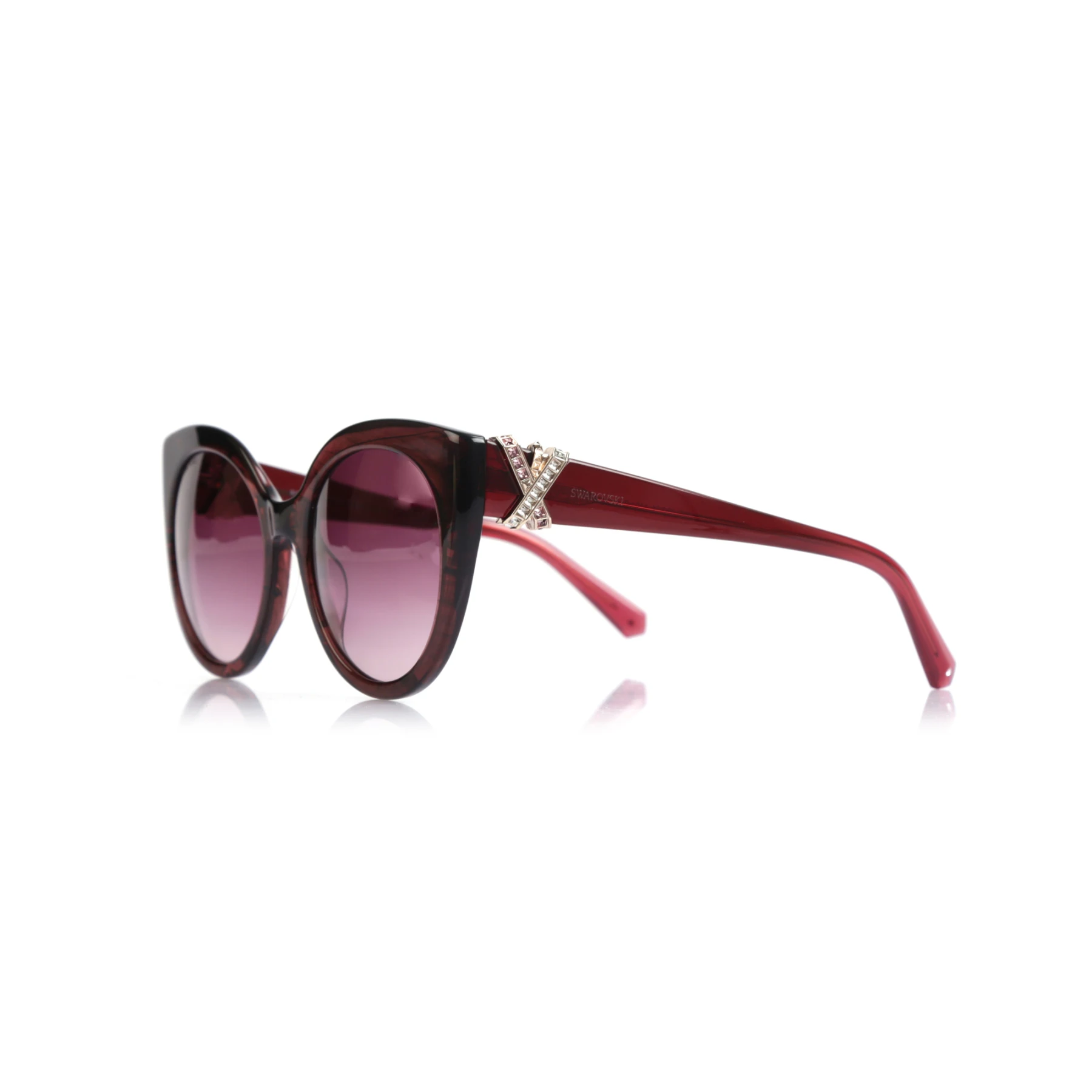 

Women's sunglasses swr 0156 69t Bone Burgundy organic oval aval 56-21-140 swarovski