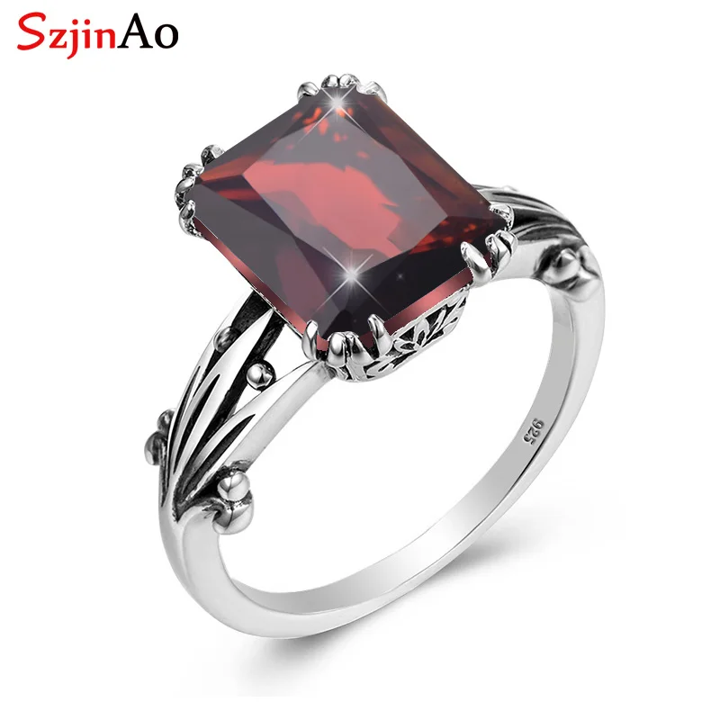 Boho Ring *** Garnet Ring 925 Sterling Silver Designer Ring Women Ring Styling Ring Garnet Jeweler Wedding Ring Band Ring