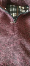 Suéter grueso de lana para hombre, Jersey cálido de cuello alto con media cremallera, suéteres de lana de punto ajustados para invierno