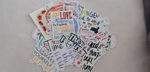 Pegatina con frases motivadoras para ordenador portátil, pegatina con frases de frases a prueba de agua para teléfono, monopatín, oficina, estudio, habitación, grafiti, 10/30/50 Uds.