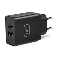 Настенный Зарядное устройство 1 жизнь 1IFEPA2USB USB черного цвета