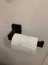 Soporte de papel higiénico negro mate, colgador de rollo de papel de pared, accesorios de baño de acero inoxidable 304, gran oferta, 1 ud.