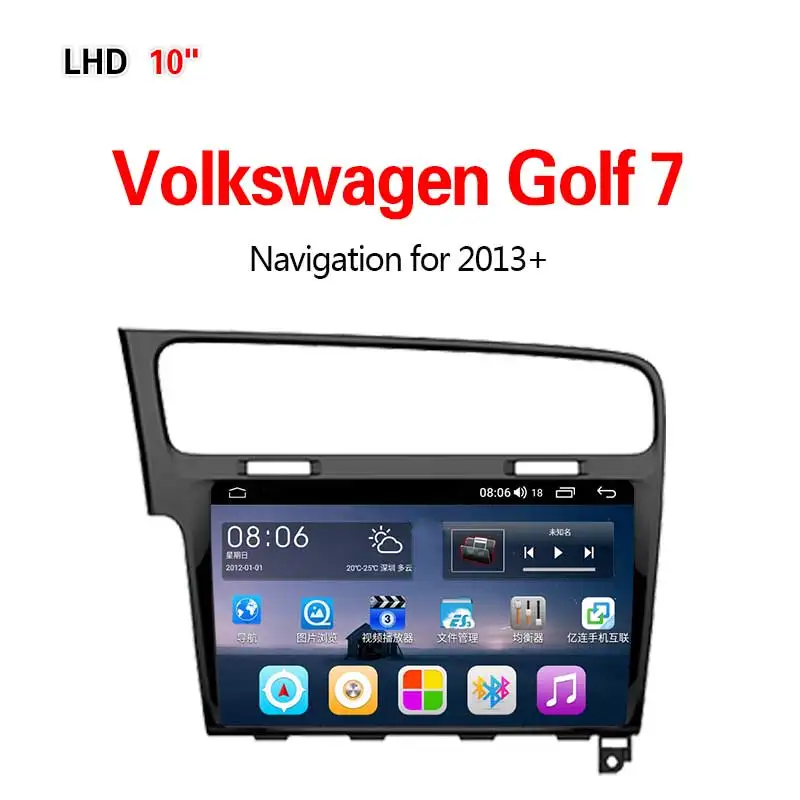 Lionet gps навигация для автомобиля Volkswagen Golf 7 2013+ 10,1 дюймов LV1010Y - Размер экрана, дюймов: 4G8core32G