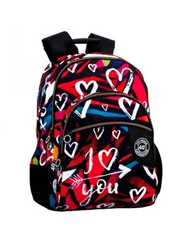 

BACKPACK DOUBLE ADAPTABLE I LOVE YOU PERONA®43 CM.