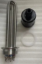Tri-abrazadera (OD64) de 2 pulgadas, 220V/380V, todos los SUS304, calentador de tubo de Elemento calentador de agua de inmersión eléctrico, 3/3, 75/4, 5/6/9KW