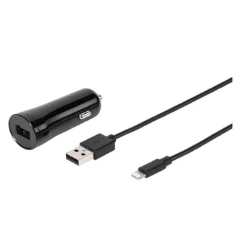 

Car Charger vivanco 60019 black-usb + lightning cord 1.2m - 12-24v - 5v/2.4a