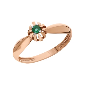 

Gold ring with emeralds sunlight sample 585