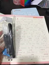 Juego de 3 Libros de escritura reutilizables en inglés para niños, libro para Aprender caligrafía, alfabeto, práctica, juguete para chico