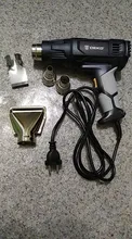 DEKO-pistola de calor eléctrica avanzada, 220V, 2000W, 2 temperaturas variables, con cuatro boquillas, accesorios, herramienta eléctrica