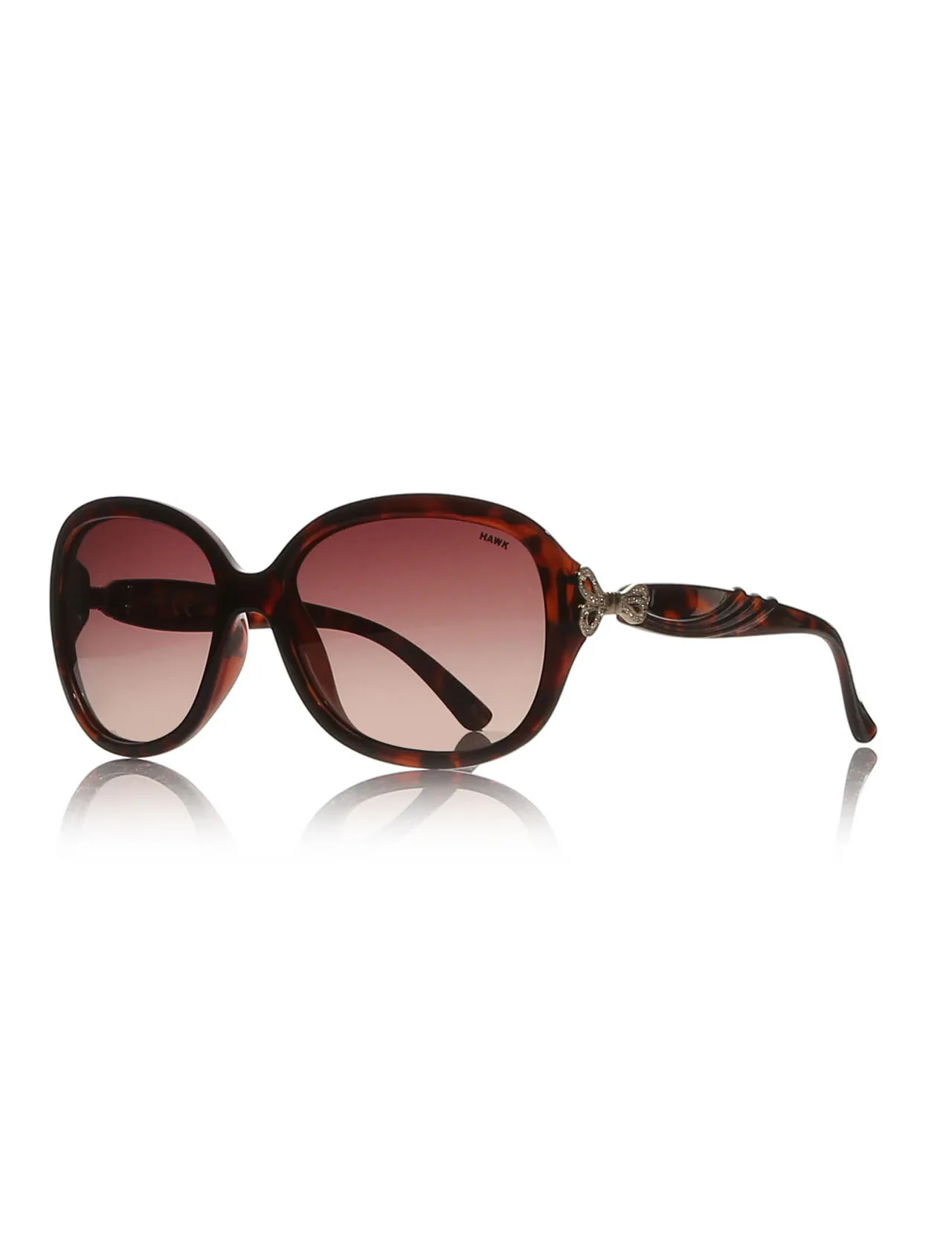 

Women's sunglasses hw 1510 02 bone Brown organic rectangle rectangular 57-17-130 hawk