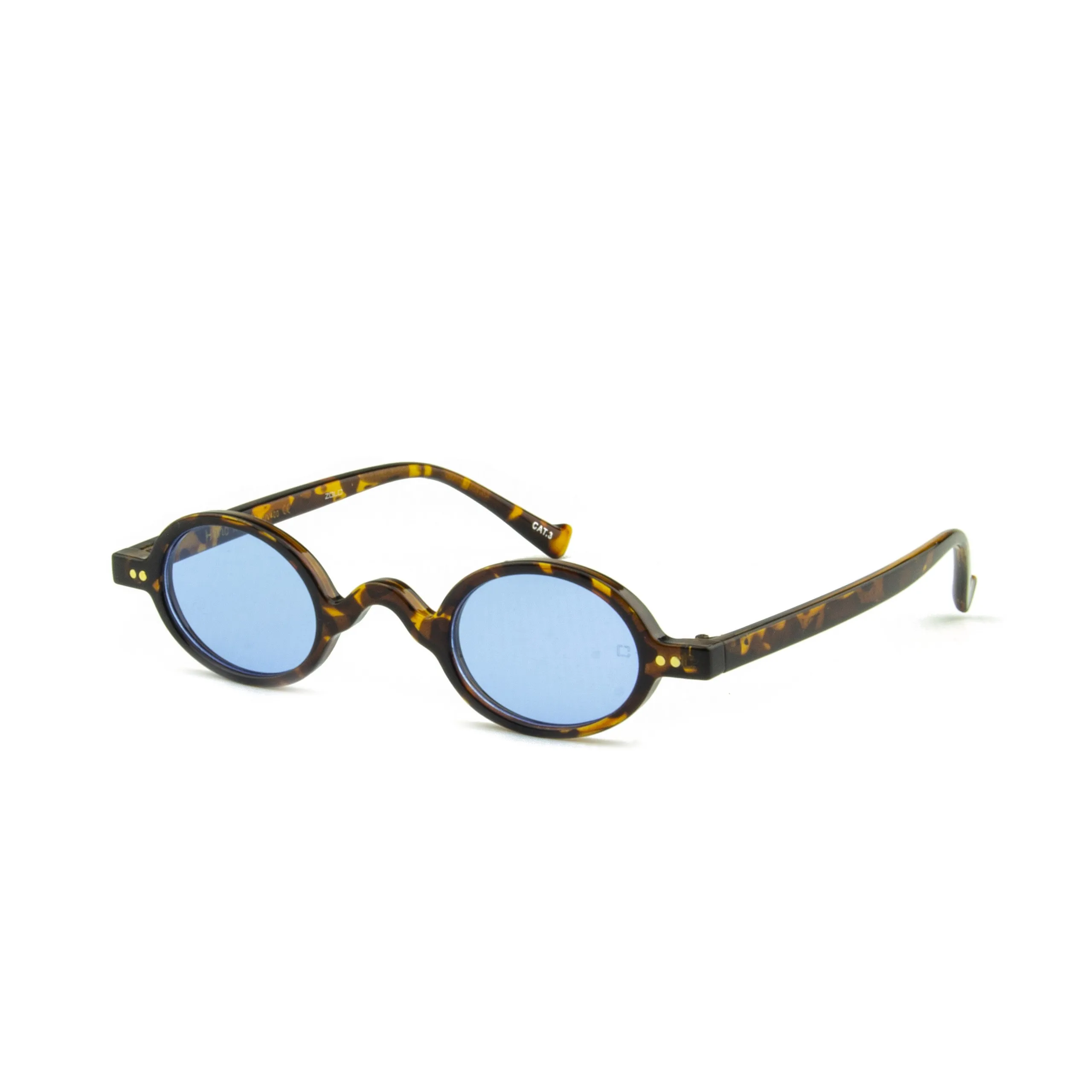 Zolo eyewear 97575 c2 brown/blue retro round sunglasses - Цвет линз: Синий