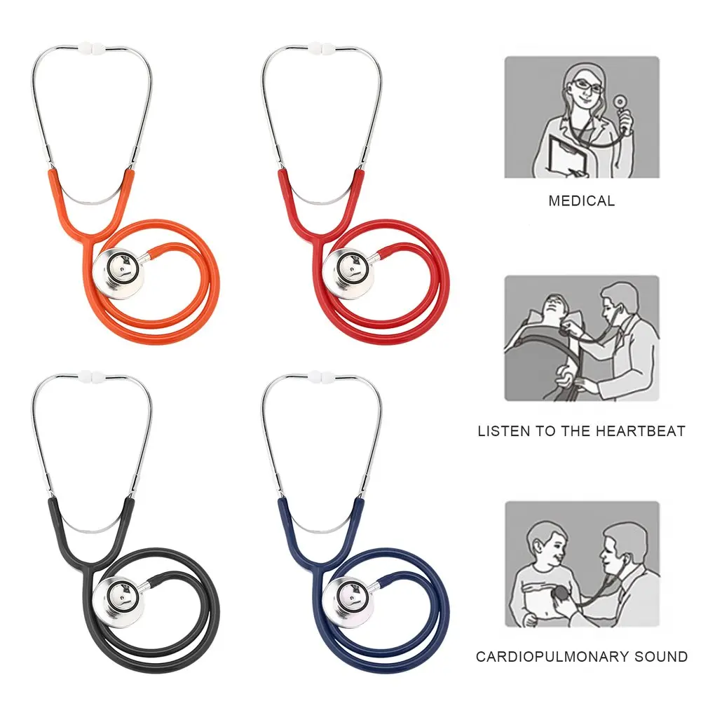 Double-sided Stethoscope Single Tube Doctors Nurse Professional Cardiology Stethoscope Aluminium Alloy Chestpiece medical device