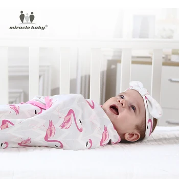 

Swaddle Wrap + head wrap for newborn baby 2 pcs Set Cotton Baby Receiving Blanket Bedding sleeping bag 0 3 6 month