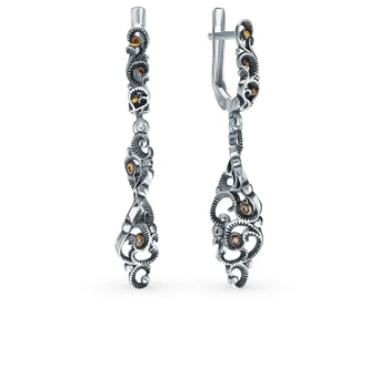

Silver earrings with cubic zirconia sunlight sample 925