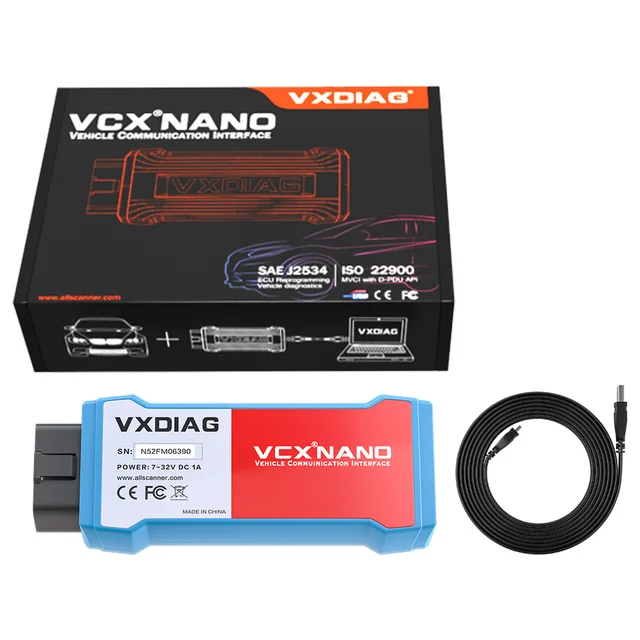 VXDIAG VCX NANO For Ford IDS OBD2 Car Diagnostic tool For Mazda V122 Automotivo scanner J2534 PCM ABS ECU Programming IDS V123 6