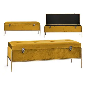 

Storage chest with seat Velvet Ocre (40 x 43 x 120 cm)