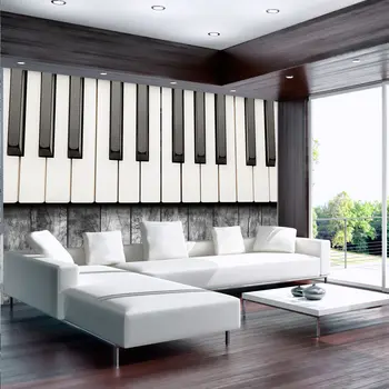 

Wall mural-inspired to Chopin-gray wood-250x175 cm