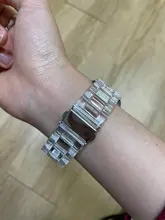 Funda con correa para apple Watch 6, 5, 4, banda de 42mm y 38mm, correa de acero transparente para iwatch 6 series 5 4 3/2, banda de reloj de 44mm y 40mm