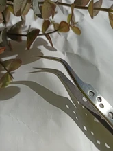 VETUS-Pinzas para cejas de acero inoxidable, extensión de pestañas postizas, reparación auxiliar, pestañas hiperfinas, herramientas de maquillaje