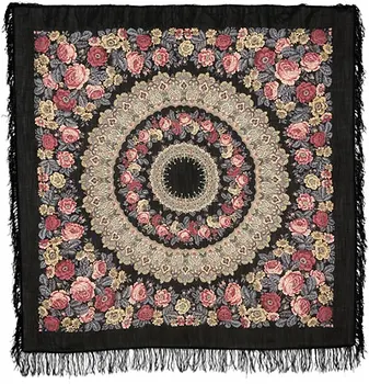 

Pavlovo Posad scarf with wool fringe 146x146 353-20 "prayer", View 20