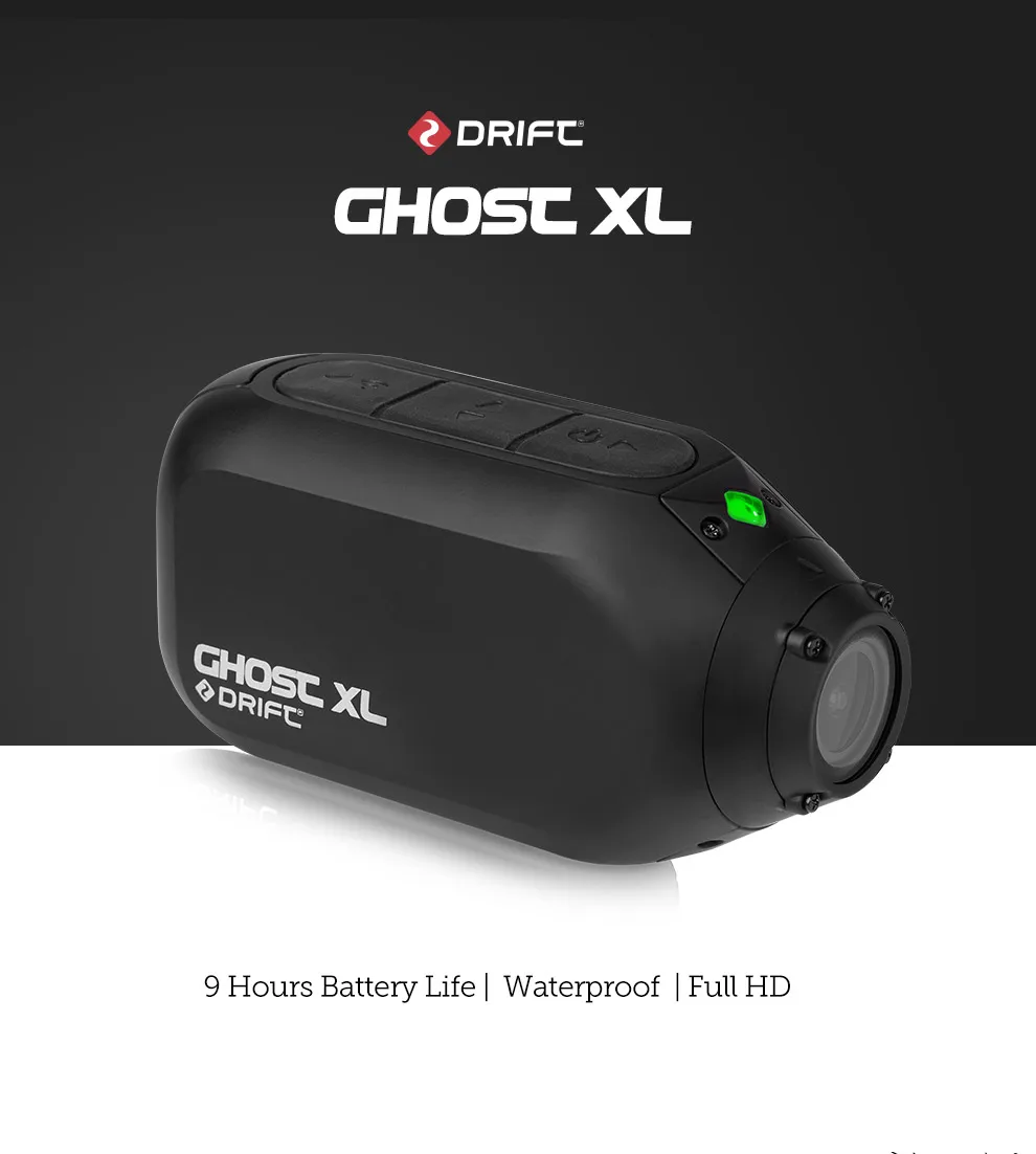 Cámara de Acción Drift Ghost XL, videocámara deportiva Vlog 1080P IPX 7 impermeable para motocicleta, usable en vivo, para bicicleta, WiFi, BT