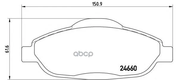 Колодки Тормозные Peugeot 308 07-/3008 09- Передние Brembo P61101 Brembo арт. P61101