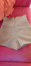 Women Shorts TWOTWINSTYLE Elegant High-Waist Fashion Color Patchwork Hit Loose for Female