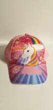 Ajustable arco iris de unicornio impreso chico s gorras de verano para el sol deportes sombreros de béisbol chico fiesta regalo lindo Rosa chica sombrero al aire libre Dropship