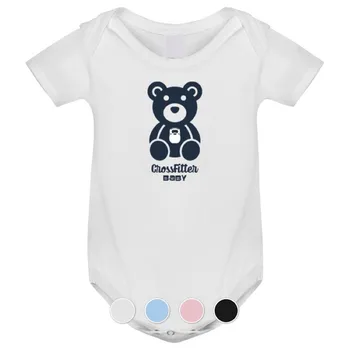 

COCOWOD CrossFit Onesie Baby 100% Cotton Short Sleeve Eco-Friendly Vinyl #BBMA1500