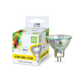 

Halogen lamp jcdr 50 W 230 V GU5.3 900lm ASD