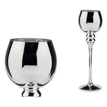 

Candleholder Crystal Silver (13 x 40 x 13 cm)