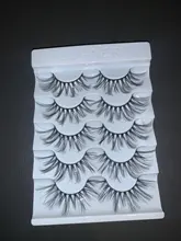 Pestañas postizas de pelo de visón sintético 3D/5D, extensiones de pestañas tupidas largas y naturales de volumen completo, utensilios de maquillaje para ojos hechos a mano, 5 pares