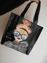 Bolso de compras de PVC para mujer, cartera de gran tamaño con lazo para un solo hombro de material PVC reutilizable, ecológico e impermeable, perfecto para compras