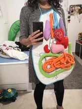 Delantal de anatomía de órganos del cuerpo humano para niños, juguetes educativos, ayuda para enseñanza en casa preescolar, 2020