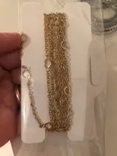 Cadena de acero inoxidable con cuentas de oro y corazón para pendientes, tobillera, collar, joyería, manualidades, bricolaje, 2M