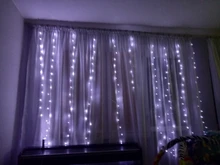 Christmas-Decorations Light Ornament Garland Curtain-String Flash-Fairy Happy Home-Room