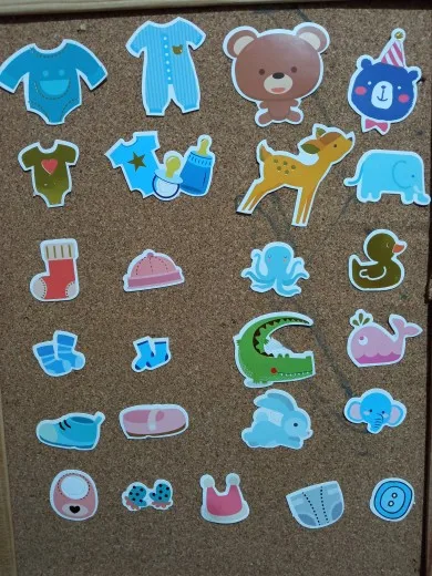 73pcs Colorful Hello Baby Die Cuts Stickers For Scrapbooking Happy
